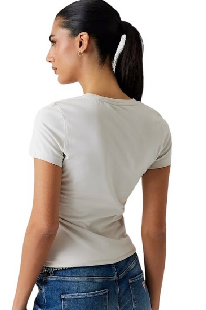 GUESS LOGO HOT FIX TEE T-SHIRT ΜΠΛΟΥΖΑ ΓΥΝΑΙΚΕΙΑ WHITE