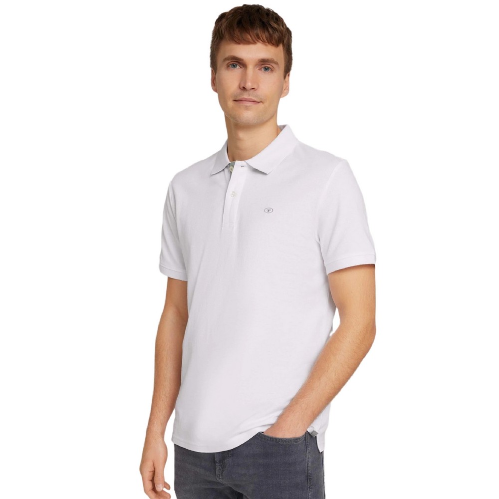 ΜΠΛΟΥΖΑ POLO BACIC WITH CONTRAST ΑΝΔΡΙΚΗ TOM TAILOR WHITE ΜΠΛΟΥΖΑ POLO BACIC WITH CONTRAST ΑΝΔΡΙΚΗ TOM TAILOR WHITE