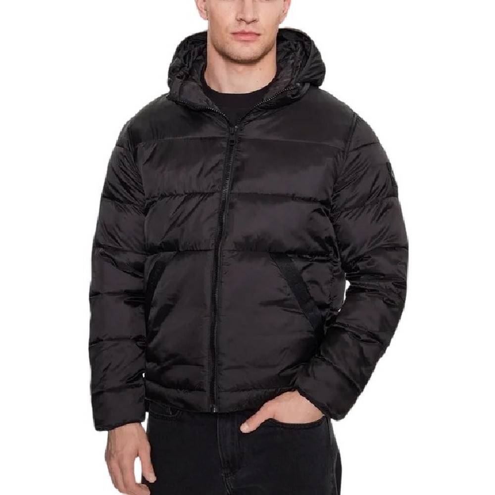 CALVIN KLEIN JEANS TRIM LW PADDED JACKET ΜΠΟΥΦΑΝ ΑΝΔΡΙΚΟ BLACK