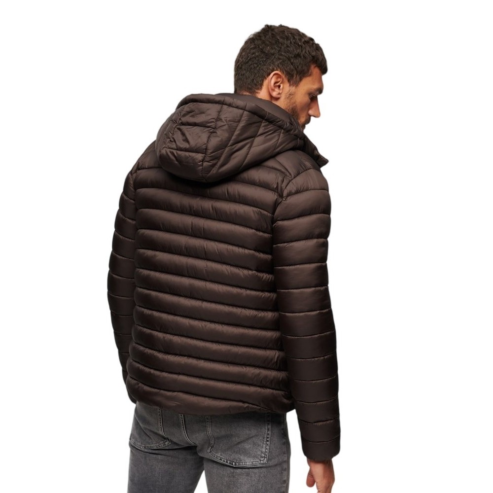 SUPERDRY HOODED SPORT PADDED ΜΠΟΥΦΑΝ ΑΝΔΡΙΚΟ BROWN