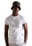 D1 OVIN ESSENTIAL LOGO EMB TEE ΜΠΛΟΥΖΑ ΑΝΔΡΙΚΟ WHITE