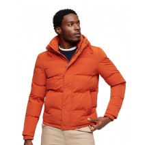 SUPERDRY EVEREST SHORT HOODED PUFFER ΜΠΟΥΦΑΝ ΑΝΔΡΙΚΟ ORANGE