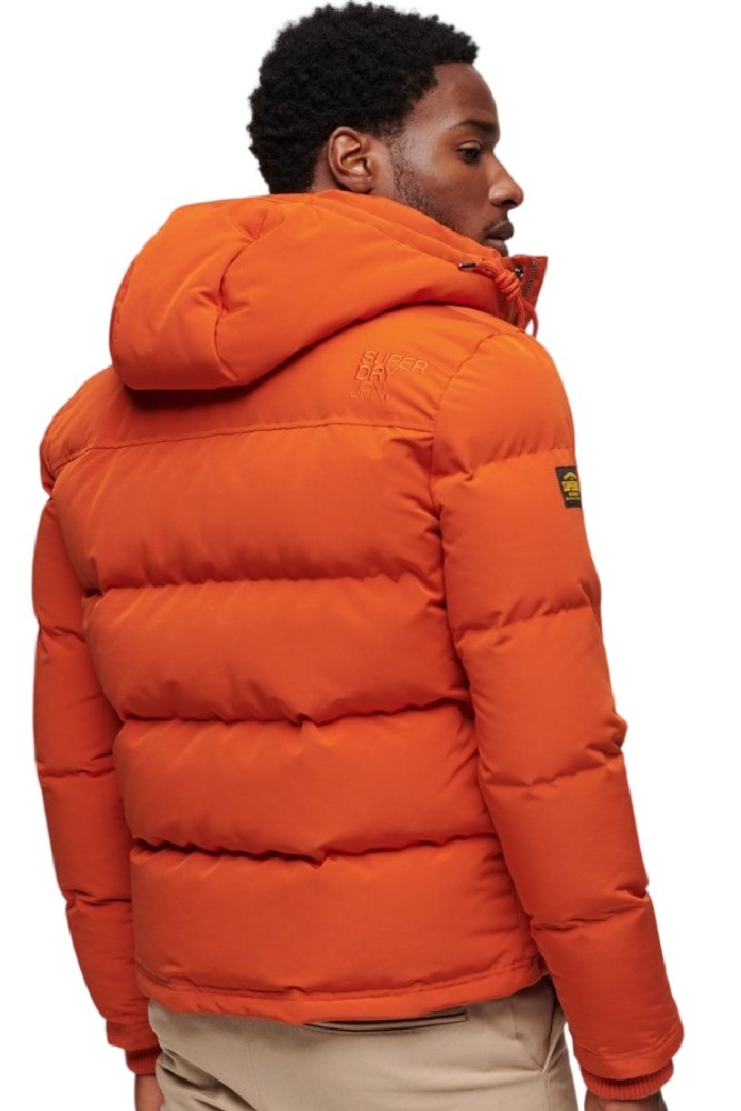 SUPERDRY D5 OVIN EVEREST SHORT HOODED PUFFER ΜΠΟΥΦΑΝ ΑΝΔΡΙΚΟ ORANGE