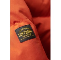 SUPERDRY EVEREST SHORT HOODED PUFFER ΜΠΟΥΦΑΝ ΑΝΔΡΙΚΟ ORANGE