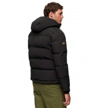 SUPERDRY EVEREST SHORT HOODED PUFFER ΜΠΟΥΦΑΝ ΑΝΔΡΙΚΟ BLACK