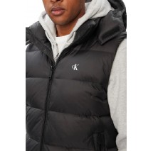 CALVIN KLEIN JEANS SVLS NYLON ZIP OFF HOOD DOWN PUF ΑΜΑΝΙΚΟ ΜΠΟΥΦΑΝ ΑΝΔΡΙΚΟ BLACK