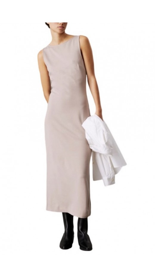 CALVIN KLEIN JEANS LONG MILANO DRESS ΦΟΡΕΜΑ ΓΥΝΑΙΚΕΙΟ BEIGE