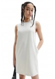 CALVIN KLEIN  JEANS CK SLEEVELESS MILANO DRESS ECRU