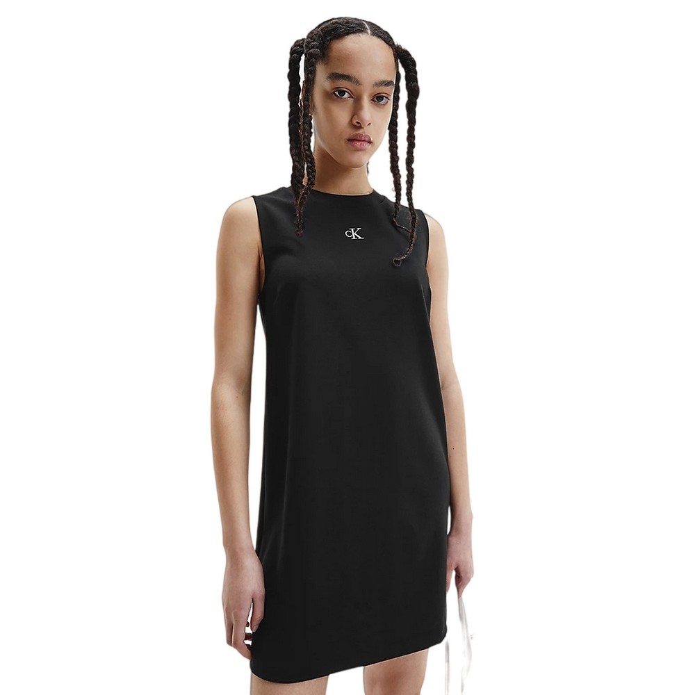 CALVIN KLEIN  JEANS CK SLEEVELESS MILANO DRESS BLACK