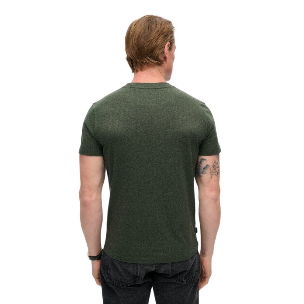 SUPERDRY D1 OVIN ESSENTIAL LOGO EMB TEE T-SHIRT ΜΠΛΟΥΖΑ ΑΝΔΡΙΚΗ GREEN