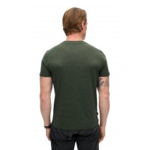 SUPERDRY D1 OVIN ESSENTIAL LOGO EMB TEE T-SHIRT ΜΠΛΟΥΖΑ ΑΝΔΡΙΚΗ GREEN
