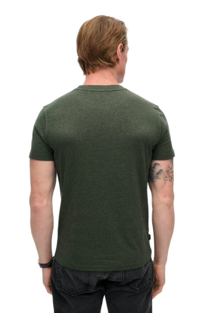 SUPERDRY D1 OVIN ESSENTIAL LOGO EMB TEE T-SHIRT ΜΠΛΟΥΖΑ ΑΝΔΡΙΚΗ GREEN