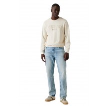GUESS BEAU CN SWEATSHIRT ΦΟΥΤΕΡ ΑΝΔΡΙΚΟ ECRU