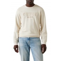 GUESS BEAU CN SWEATSHIRT ΦΟΥΤΕΡ ΑΝΔΡΙΚΟ ECRU