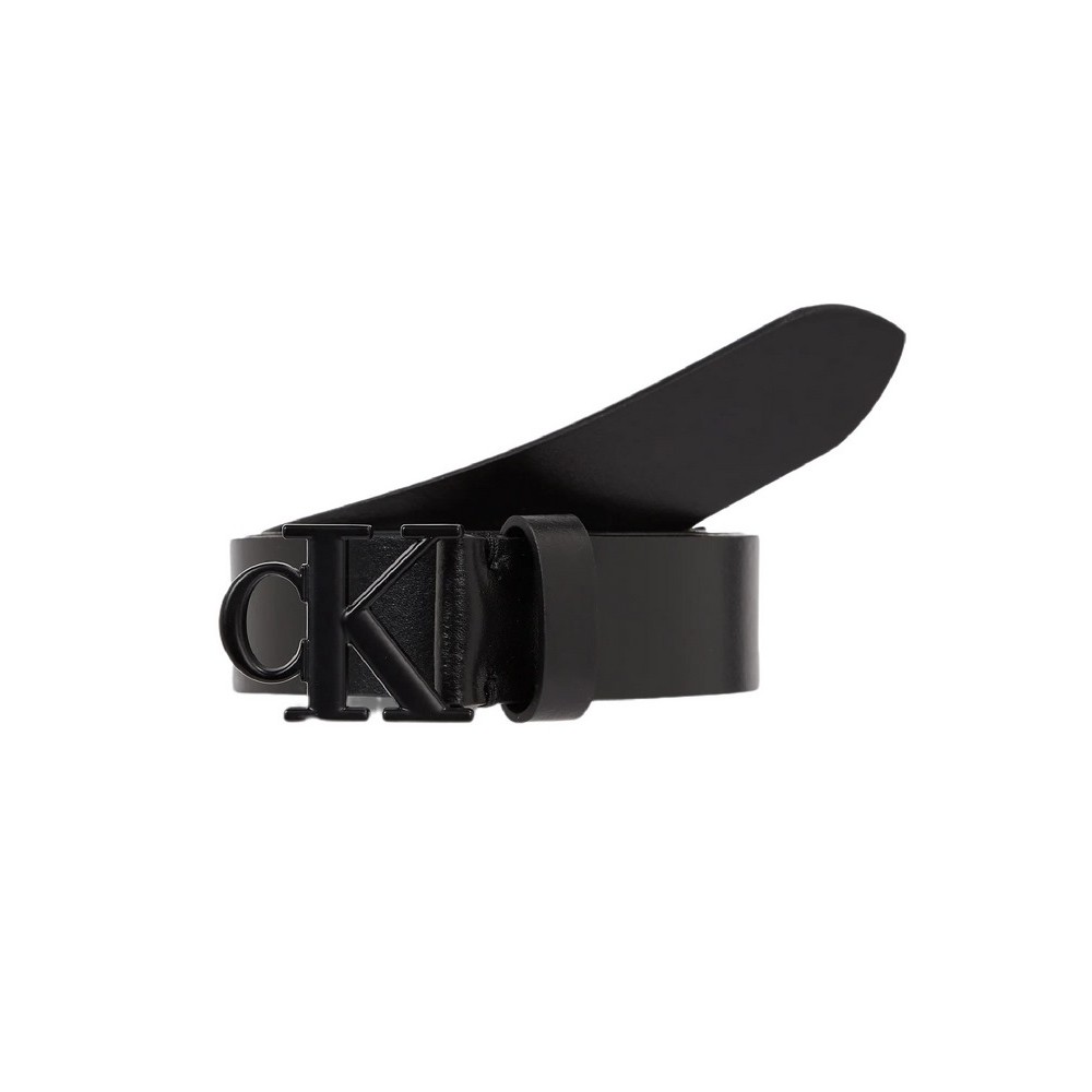 CALVIN KLEIN JEANS ROUND MONO LTHR BLACK BELT 30MM ΖΩΝΗ ΓΥΝΑΙΚΕΙΑ BLACK