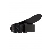 CALVIN KLEIN JEANS ROUND MONO LTHR BLACK BELT 30MM ΖΩΝΗ ΓΥΝΑΙΚΕΙΑ BLACK