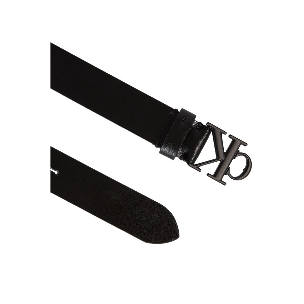 CALVIN KLEIN JEANS ROUND MONO LTHR BLACK BELT 30MM ΖΩΝΗ ΓΥΝΑΙΚΕΙΑ BLACK