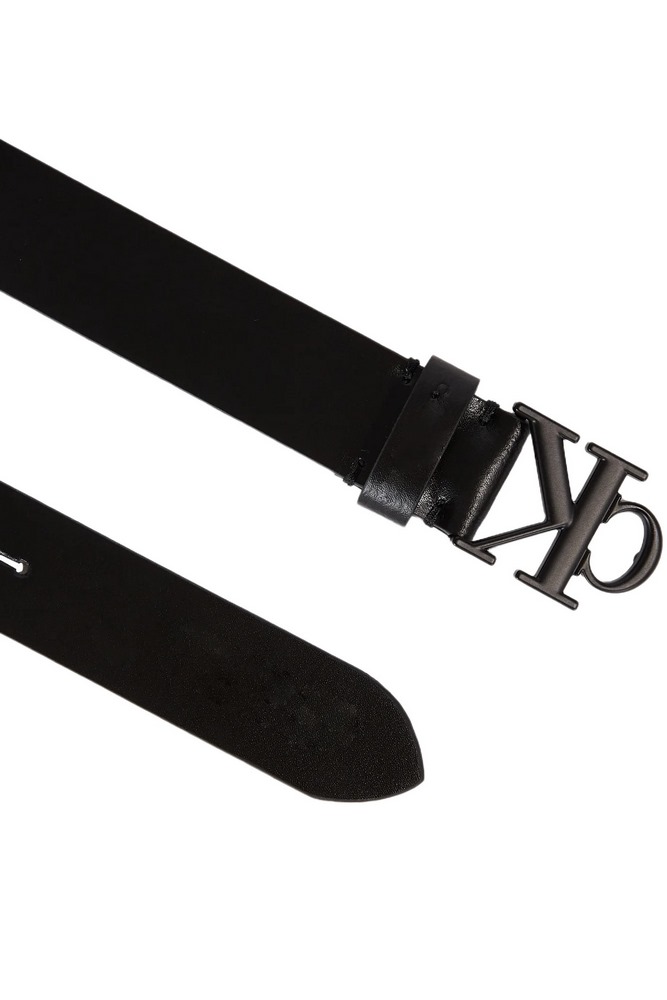 CALVIN KLEIN JEANS ROUND MONO LTHR BLACK BELT 30MM ΖΩΝΗ ΓΥΝΑΙΚΕΙΑ BLACK