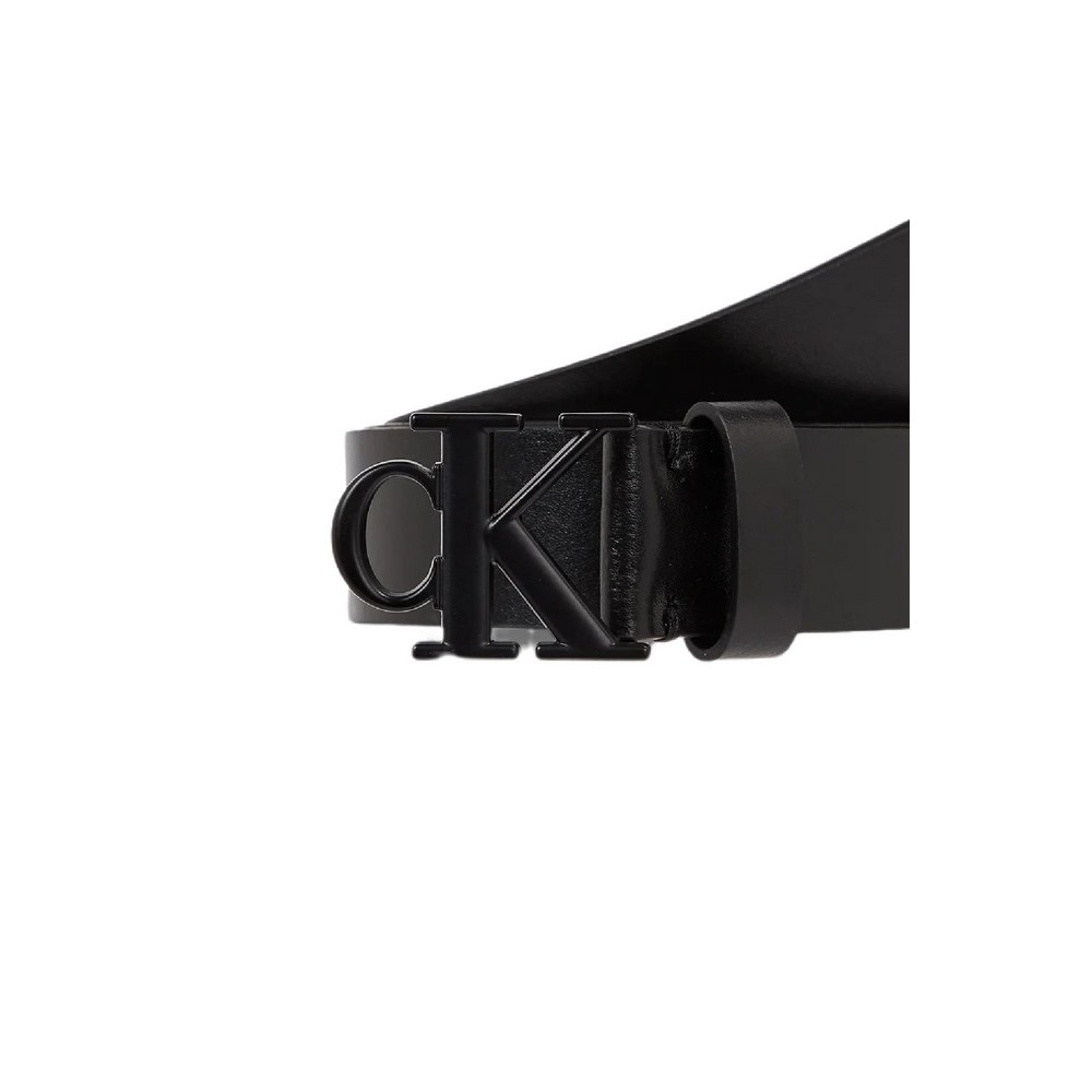 CALVIN KLEIN JEANS ROUND MONO LTHR BLACK BELT 30MM ΖΩΝΗ ΓΥΝΑΙΚΕΙΑ BLACK