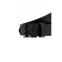 CALVIN KLEIN JEANS ROUND MONO LTHR BLACK BELT 30MM ΖΩΝΗ ΓΥΝΑΙΚΕΙΑ BLACK