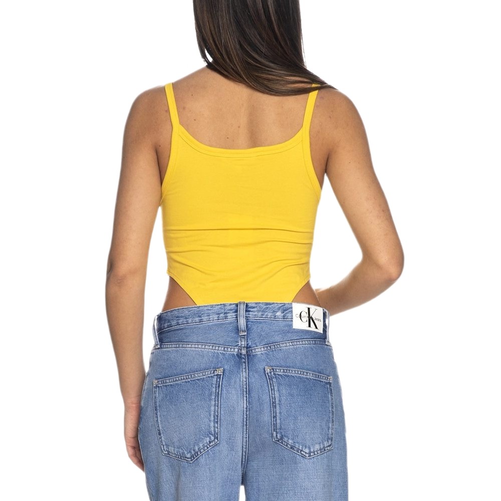 CALVIN KLEIN JEANS SEASONAL MONOGRAM HIGH LEG BODY ΚΟΡΜΑΚΙ ΓΥΝΑΙΚΕΙΟ YELLOW