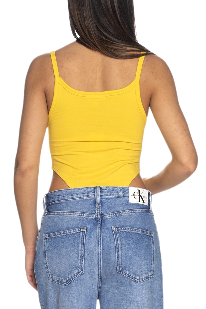 CALVIN KLEIN JEANS SEASONAL MONOGRAM HIGH LEG BODY ΚΟΡΜΑΚΙ ΓΥΝΑΙΚΕΙΟ YELLOW