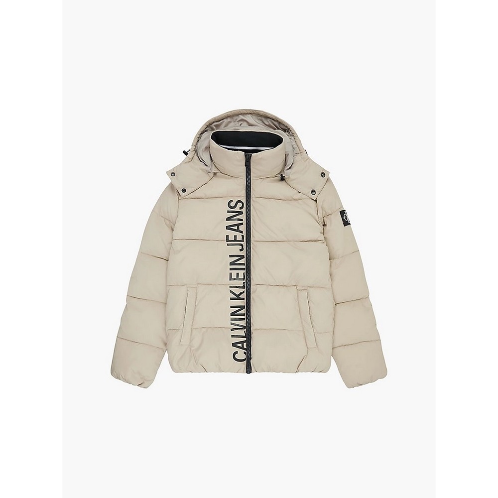 CALVIN KLEIN JEANS ESSENTIALS NON DOWN JACKET ΜΠΟΥΦΑΝ ΑΝΔΡΙΚΟ BEIGE