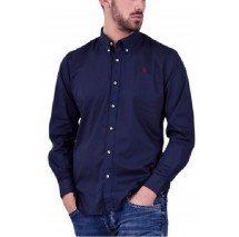 U.S.POLO ZED 000190 EH03 SHIRT LS SLIM FIT FC ΠΟΥΚΑΜΙΣΟ ΑΝΔΡΙΚΟ NAVY