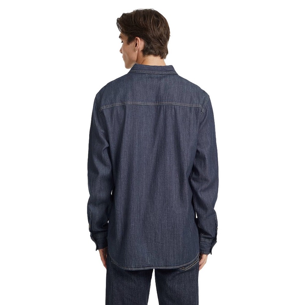 GUESS JEANS REGULAR LS DENIM SHIRT ΠΟΥΚΑΜΙΣΟ ΑΝΔΡΙΚΟ BLUΕ DENIM