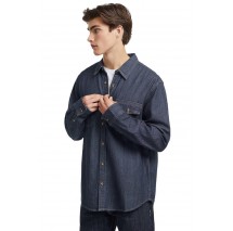 GUESS JEANS REGULAR LS DENIM SHIRT ΠΟΥΚΑΜΙΣΟ ΑΝΔΡΙΚΟ BLUΕ DENIM