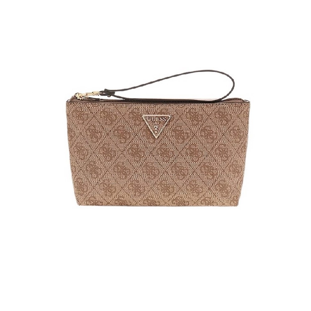 GUESS LAUREL II SLG WRISTLET POUCH ΤΣΑΝΤΑ ΓΥΝΑΙΚΕΙΑ LATTE