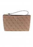 GUESS LAUREL II SLG WRISTLET POUCH ΤΣΑΝΤΑ ΓΥΝΑΙΚΕΙΑ LATTE