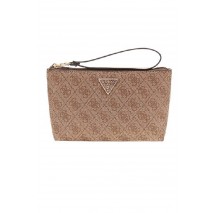 GUESS LAUREL II SLG WRISTLET POUCH ΤΣΑΝΤΑ ΓΥΝΑΙΚΕΙΑ LATTE
