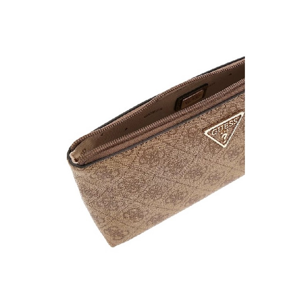 GUESS LAUREL II SLG WRISTLET POUCH ΤΣΑΝΤΑ ΓΥΝΑΙΚΕΙΑ LATTE