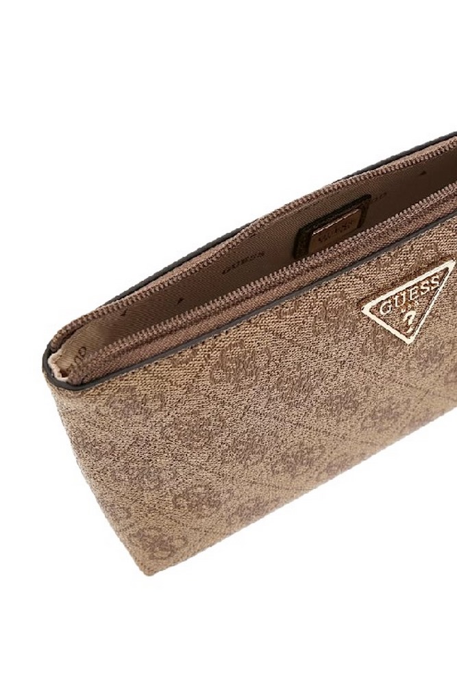 GUESS LAUREL II SLG WRISTLET POUCH ΤΣΑΝΤΑ ΓΥΝΑΙΚΕΙΑ LATTE