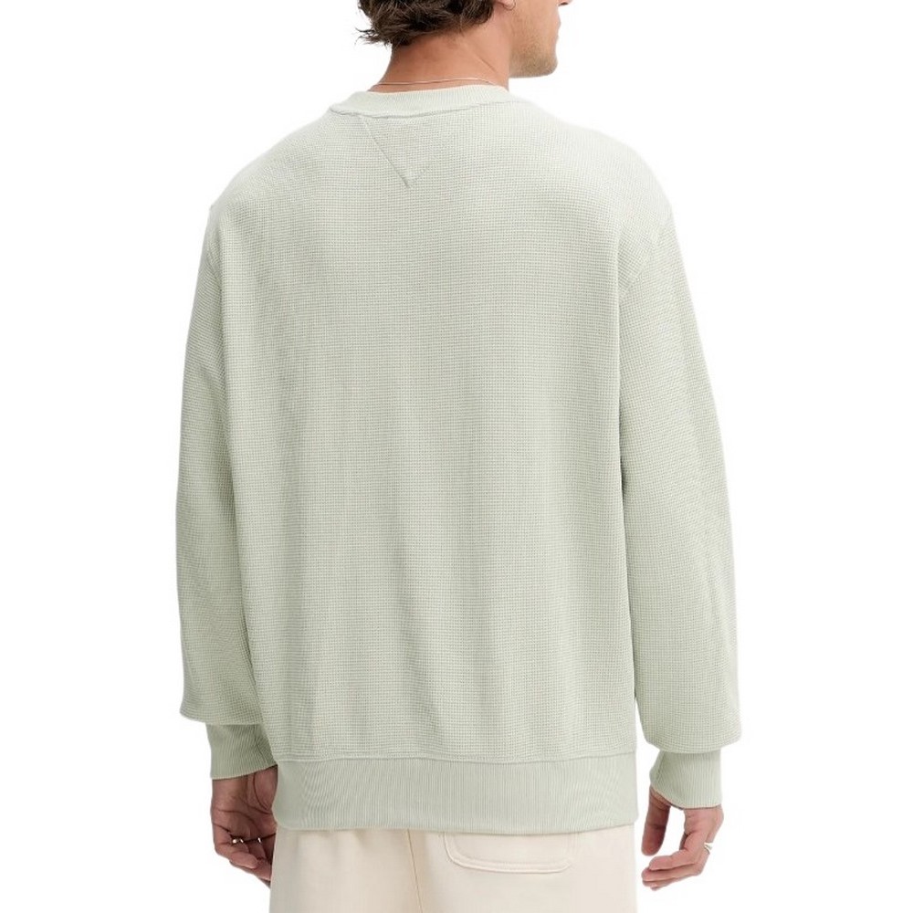 TOMMY JEANS RLX WAFFLE SCRIPT CREW ΜΠΛΟΥΖΑ ΑΝΔΡΙΚΗ MINT