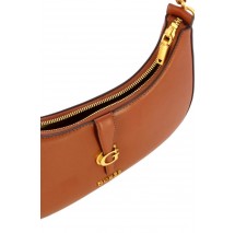GUESS KUBA TOP ZIP SHOULDER BAG ΤΣΑΝΤΑ ΓΥΝΑΙΚΕΙΑ COGNAC