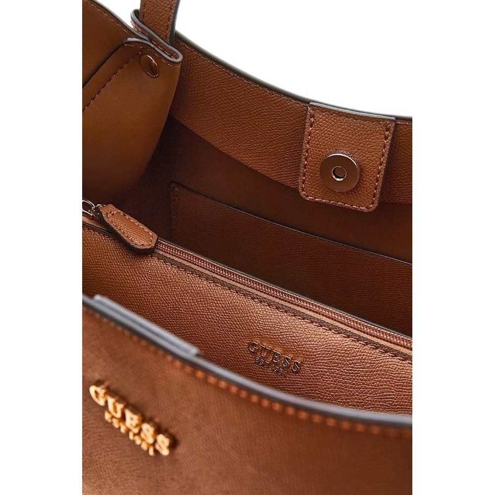 GUESS AMORETTE 2 IN 1 TOTE ΤΣΑΝΤΑ ΓΥΝΑΙΚΕΙΑ COGNAC