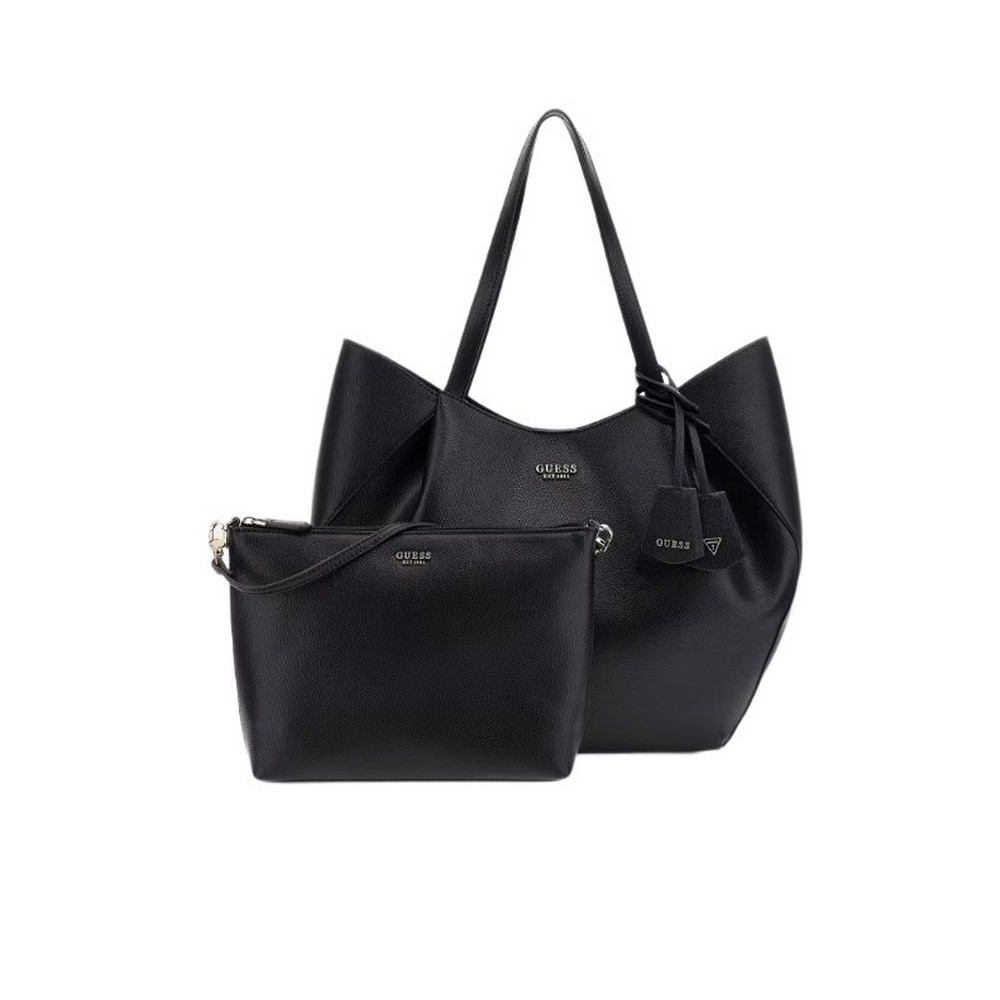 GUESS AMORETTE 2 IN 1 TOTE ΤΣΑΝΤΑ ΓΥΝΑΙΚΕΙΑ BLACK