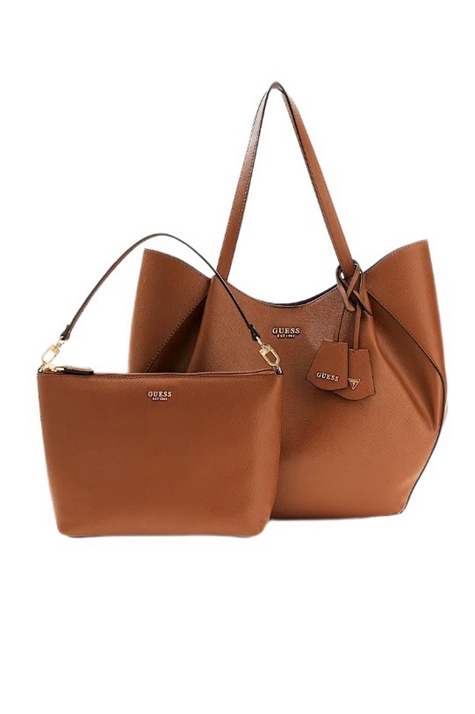 GUESS AMORETTE 2 IN 1 TOTE ΤΣΑΝΤΑ ΓΥΝΑΙΚΕΙΑ COGNAC