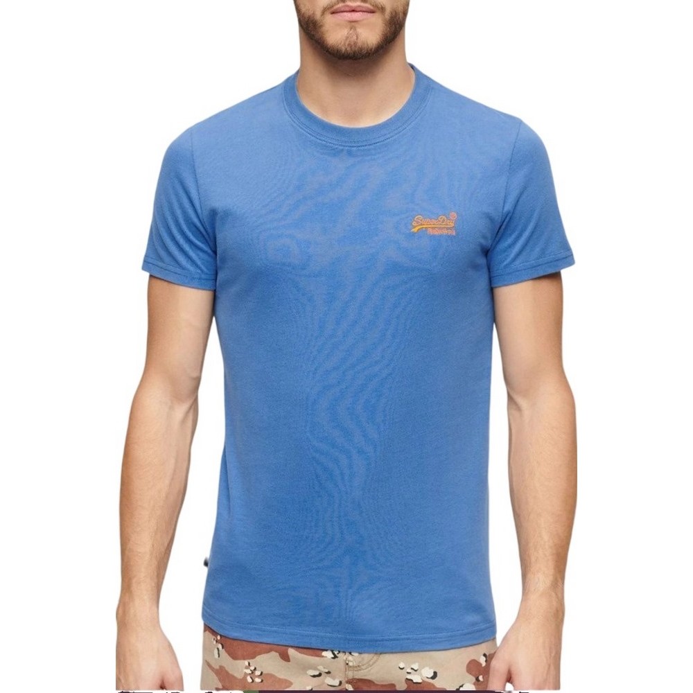 SUPERDRY D1 OVIN ESSENTIAL LOGO EMB TEE T-SHIRT ΜΠΛΟΥΖΑ ΑΝΔΡΙΚΗ CIEL