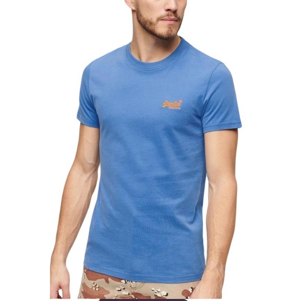 SUPERDRY D1 OVIN ESSENTIAL LOGO EMB TEE T-SHIRT ΜΠΛΟΥΖΑ ΑΝΔΡΙΚΗ CIEL