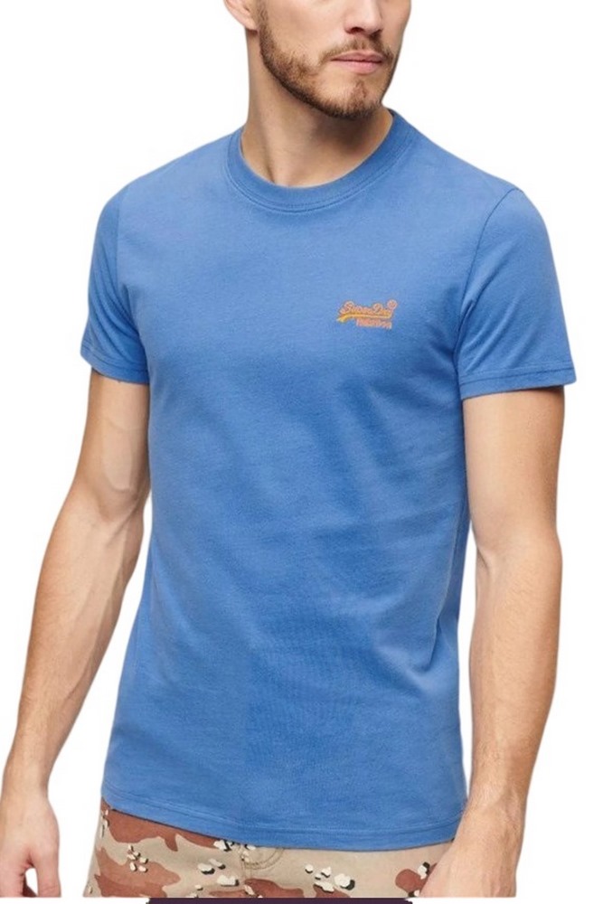 SUPERDRY D1 OVIN ESSENTIAL LOGO EMB TEE T-SHIRT ΜΠΛΟΥΖΑ ΑΝΔΡΙΚΗ CIEL