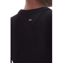 TOMMY JEANS SCRIPT MINI RIB DRESS EXT ΦΟΡΕΜΑ ΓΥΝΑΙΚΕΙΟ BLACK