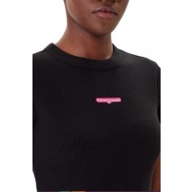 TOMMY JEANS SCRIPT MINI RIB DRESS EXT ΦΟΡΕΜΑ ΓΥΝΑΙΚΕΙΟ BLACK