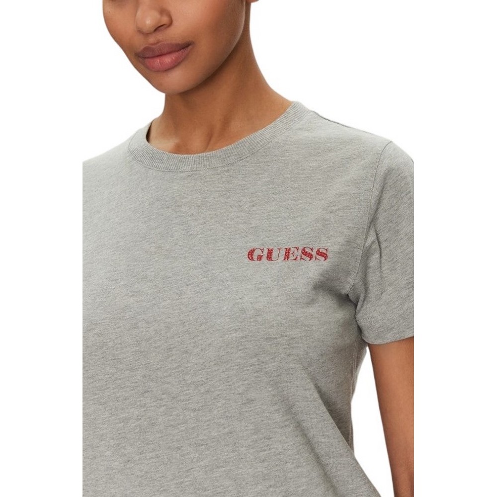 GUESS CN AMERICAN PRINT ΜΠΛΟΥΖΑ ΓΥΝΑΙΚΕΙΑ GREY