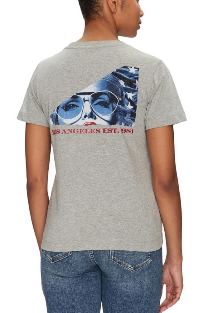 GUESS CN AMERICAN PRINT ΜΠΛΟΥΖΑ ΓΥΝΑΙΚΕΙΑ GREY