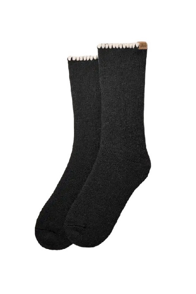 UGG MARLENY WHIPSTITCH CREW SOCK 1163870 ΚΑΛΤΣΑ ΜΕΣΑΙΑ ΓΥΝΑΙΚΕΙΑ BLACK