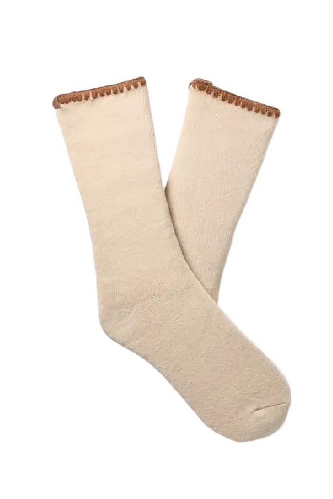 UGG MARLENY WHIPSTITCH CREW SOCK 1163870 ΚΑΛΤΣΑ ΜΕΣΑΙΑ ΓΥΝΑΙΚΕΙΑ ECRU