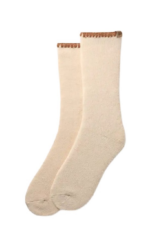 UGG MARLENY WHIPSTITCH CREW SOCK 1163870 ΚΑΛΤΣΑ ΜΕΣΑΙΑ ΓΥΝΑΙΚΕΙΑ ECRU